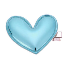Load image into Gallery viewer, Cute PU Leather Heart-shaped Hairpins Girl Princess Hairclip Party Headwear Children Shiny Hair Accessories