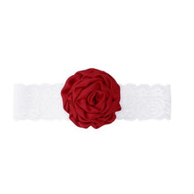 Load image into Gallery viewer, Newborn Baby Girls Headband Big Rose Flower Lace Headbands Newborn Infant Party Elastic Hairband Baby Hair Accessories