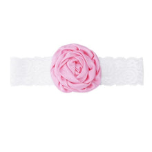 Load image into Gallery viewer, Newborn Baby Girls Headband Big Rose Flower Lace Headbands Newborn Infant Party Elastic Hairband Baby Hair Accessories