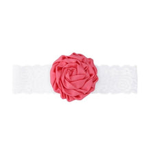 Load image into Gallery viewer, Newborn Baby Girls Headband Big Rose Flower Lace Headbands Newborn Infant Party Elastic Hairband Baby Hair Accessories