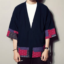 Load image into Gallery viewer, 2019 Autumn Men's Coat Cardigan Hiphop Jackets Half Sleeve Floral Loose Patchwork Hombre Camisa Fashion Open Stitch Outwear